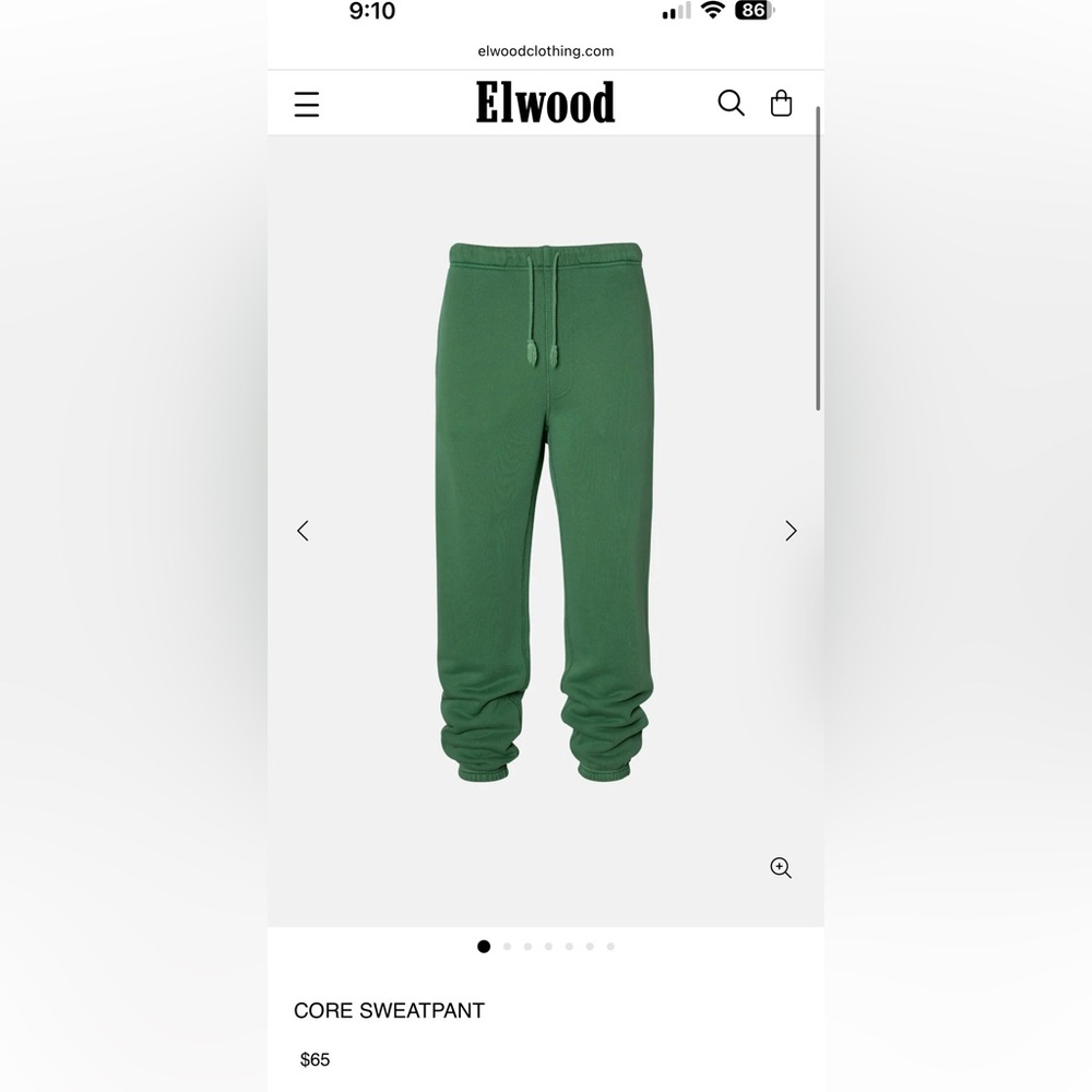 Elwood Green Core Sweatpant